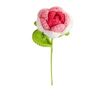 Flores de punto, rosa colorida de ganchillo para el día de San Valentín, lana suave hecha a mano, decoración del hogar, flores de punto de ganchillo para aniversarios de boda