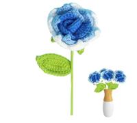 Flores de Punto | Rosa Colorida de Ganchillo para el día de San Valentín - Rosa Tejida a Mano para niñas y Mujeres, Boda, día de San Valentín, Mujeres y Madres