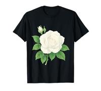 Flores de Rosa Blanca Jardinero Floral botánico Mujeres niñas niños Camiseta