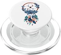 Flores de rosas Plumas Nativo Americano Boho Atrapasueños PopSockets PopGrip para MagSafe