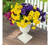 Flores de Seda Artificiales para decoración al Aire Libre, 12 Paquetes de Flores de imitación Morning Glory Plantas Falsas Resistentes a los Rayos UV para Jardinera, Porche, Patio