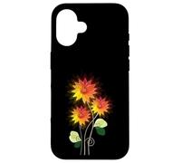 Flores de Sol Brillantes y Vibrantes Lindas Flores Pop Art Deco Carcasa para iPhone 16