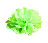 Flores De Tela 10 unids/lote 4 "caliente tela con ojales artificiales flores gasa flor encaje parche apliques corona de boda álbum recortes(Lime)