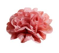 Flores De Tela 10 unids/lote 4 "caliente tela con ojales artificiales flores gasa flor encaje parche apliques corona de boda álbum recortes(Dusty Pink)