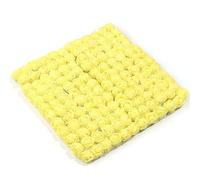Flores De Tela 144 Uds 1,7 cm Mini encaje PE Rosa espuma flor ramo for boda decoración del hogar Scrapbooking DIY corona flores artificiales(Yellow)