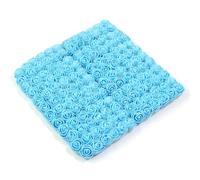 Flores De Tela 144 Uds 1,7 cm Mini encaje PE Rosa espuma flor ramo for boda decoración del hogar Scrapbooking DIY corona flores artificiales(Blue)