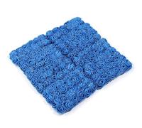 Flores De Tela 144 Uds 1,7 cm Mini encaje PE Rosa espuma flor ramo for boda decoración del hogar Scrapbooking DIY corona flores artificiales(Deep blue)