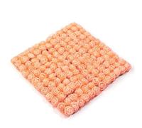 Flores De Tela 144 Uds 1,7 cm Mini encaje PE Rosa espuma flor ramo for boda decoración del hogar Scrapbooking DIY corona flores artificiales(Light orange)