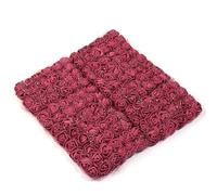 Flores De Tela 144 Uds 1,7 cm Mini encaje PE Rosa espuma flor ramo for boda decoración del hogar Scrapbooking DIY corona flores artificiales(Wine red)