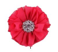 Flores De Tela 5 unids/lote 6, CM 15 colores recién nacido tela elegante flores accesorios Flor de gasa Artificial(Coral)