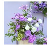 Flores de torniquete, flores simuladas, simulación de un suelo de bosque floral, rosas colgantes, cascada, decoración de boda, diseño, guía de carreteras, arte (púrpura, E)