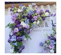 Flores de torniquete, flores simuladas, simulación de un suelo de bosque floral, rosas colgantes, cascada, decoración de boda, diseño, guía de carreteras, arte (morado oscuro, D)