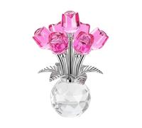 Flores De Vidrio - Figura De Rosa Romántica 3D, Figuras De Flores De Colección Para Mujer, Madre, Hermana, Hija, Familia | De Rosa En Elegante Para Ceremonias