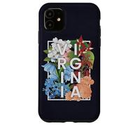 Flores de Virginia Word Art - Orgullo virginiano Carcasa para iPhone 11