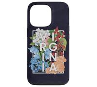 Flores de Virginia Word Art - Orgullo virginiano Carcasa para iPhone 13 Pro