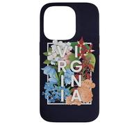 Flores de Virginia Word Art - Orgullo virginiano Carcasa para iPhone 14 Pro
