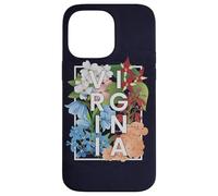 Flores de Virginia Word Art - Orgullo virginiano Carcasa para iPhone 14 Pro Max