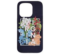 Flores de Virginia Word Art - Orgullo virginiano Carcasa para iPhone 15 Pro