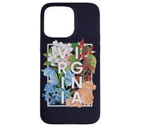Flores de Virginia Word Art - Orgullo virginiano Carcasa para iPhone 15 Pro Max