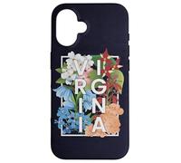 Flores de Virginia Word Art - Orgullo virginiano Carcasa para iPhone 16