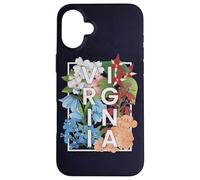 Flores de Virginia Word Art - Orgullo virginiano Carcasa para iPhone 16 Plus