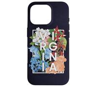 Flores de Virginia Word Art - Orgullo virginiano Carcasa para iPhone 16 Pro