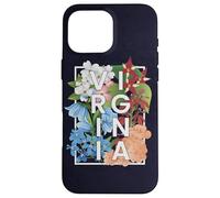 Flores de Virginia Word Art - Orgullo virginiano Carcasa para iPhone 16 Pro Max