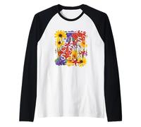 Flores de Wisconsin Word Art - Wisconsinite Pride Camiseta Manga Raglan