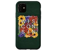 Flores de Wisconsin Word Art - Wisconsinite Pride Carcasa para iPhone 11