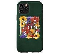 Flores de Wisconsin Word Art - Wisconsinite Pride Carcasa para iPhone 11 Pro