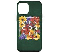 Flores de Wisconsin Word Art - Wisconsinite Pride Carcasa para iPhone 12/12 Pro