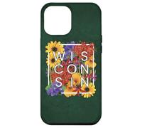 Flores de Wisconsin Word Art - Wisconsinite Pride Carcasa para iPhone 12 Pro Max