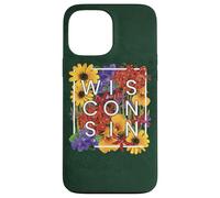 Flores de Wisconsin Word Art - Wisconsinite Pride Carcasa para iPhone 13 Pro Max