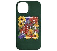 Flores de Wisconsin Word Art - Wisconsinite Pride Carcasa para iPhone 14