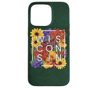 Flores de Wisconsin Word Art - Wisconsinite Pride Carcasa para iPhone 15 Pro Max