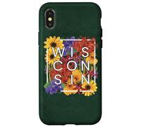 Flores de Wisconsin Word Art - Wisconsinite Pride Carcasa para iPhone X/XS