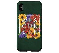 Flores de Wisconsin Word Art - Wisconsinite Pride Carcasa para iPhone XS Max