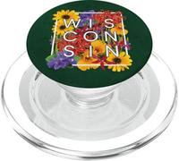 Flores de Wisconsin Word Art - Wisconsinite Pride PopSockets PopGrip para MagSafe