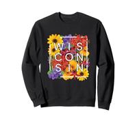 Flores de Wisconsin Word Art - Wisconsinite Pride Sudadera