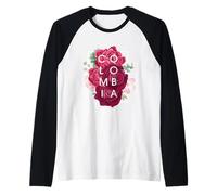 Flores del Arte de Colombia - Orgullo Colombiano Camiseta Manga Raglan