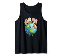 Flores del Día de la Tierra Tierra Linda con Flores Hombres Mujeres Niños Camiseta sin Mangas