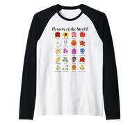 Flores del mundo Jardinero floral Jardinería de plantas Camiseta Manga Raglan