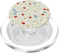 Flores del Prado del país Repetir Margaritas Amapolas Arte de Flores Silvestres PopSockets PopGrip para MagSafe