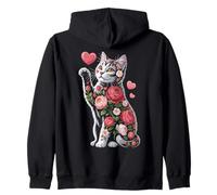 Flores Dulces Cats para El Dueño De Gatos Mujeres Sudadera con Capucha