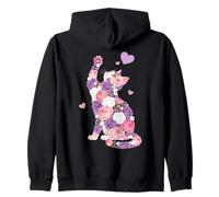 Flores Dulces Cats para El Dueño De Gatos Mujeres Sudadera con Capucha