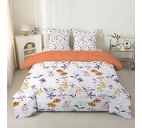 Flores Edredon Estampado 4 Estaciones, Planta Edredón Relleno Nórdico Cama 135/150 Estampado, Estética Edredones Reversible 220x240 cm para Niñas Niños Juveniles y Adulto Pe13