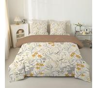 Flores Edredon Estampado 4 Estaciones, Planta Edredón Relleno Nórdico Cama 135/150 Estampado, Moderno Edredones Reversible 220x240 cm para Niñas Niños Juveniles y Adulto Pe9