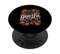 Flores elegantes y vibrantes palabras inspiradoras PopSockets PopGrip Adhesivo