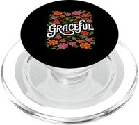 Flores elegantes y vibrantes palabras inspiradoras PopSockets PopGrip para MagSafe