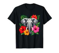 Flores exóticas de Hibisco Elefante Africano Selva Camiseta